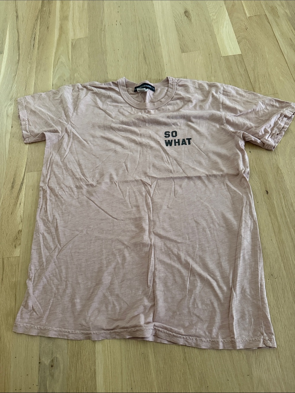 Vici Dusty Pink "SO WHAT" Short Sleeve Graphic Tee